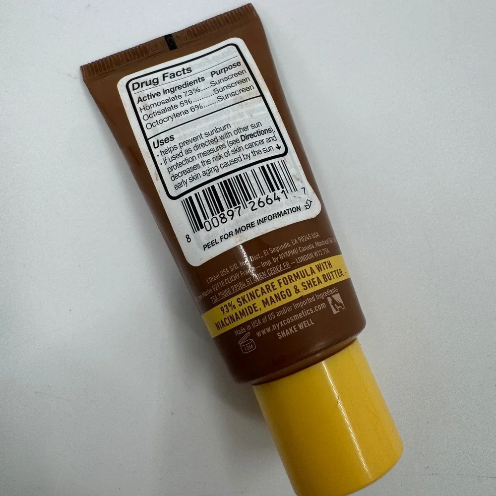 NYX Buttermelt Glaze Soft Glow Skin Tint SPF 30 07‎ Toffee Butta 1.01oz 30ml